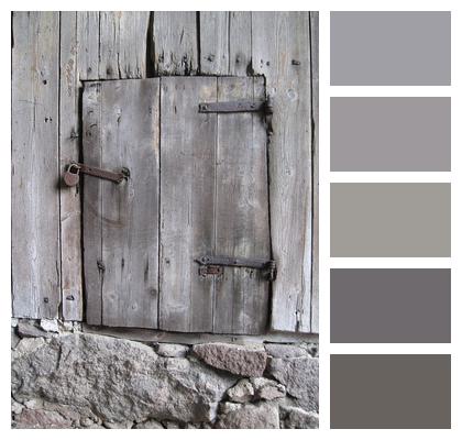 Gray Wooden Door Architecture Image